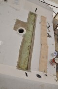 Rebuilding the traveller area, transom, and hull
